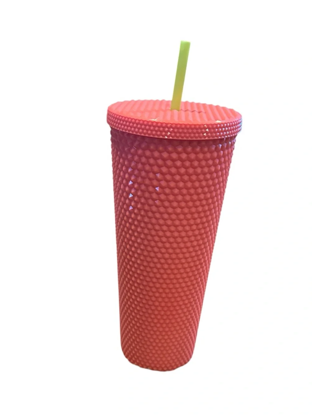 Starbucks Dragonfruit Pink Studded 2022 Tumbler with Lime Straw NEW 24 Oz Venti